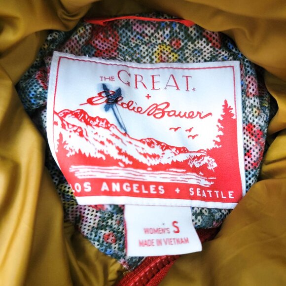 The Great. Eddie Bauer Colorblock Hooded Lightweight Jacket Small - Picture 8 of 8